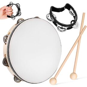 TOYANDONA 1 Set Accessories drum sticks Tambourines For Adults Tambourine For Adults percussion iron sand set musical instrument Tambourine Drum Western percussion plastic sea ​​drum major in Saudi Arabia