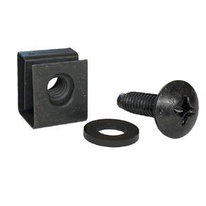 10-32 Slide-on Cage Nuts, Screws w/Washers - 2 Pack USA Made