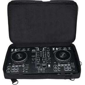 Travel DJ Controller Bag for Pioneer DDJ-200, DDJ-FLX4, DDJ-400, DDJ-SB3 & Roland DJ-202 - Protective Case with Zippered Accessory Pocket & Detachable Shoulder Strap (2937)