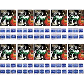 10 Pack Caye EW7300 Nickel Plated Steel Electric Guitar Strings Super Light 009-042