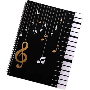 Sheet Music Folder,80 Page Sheet Music Binder, Sheet Music Holder,Music Sheet Folder for Sheet Music,Spiral Binder Organizer for Music Stand