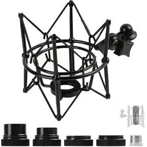 Microphone Shock Mount, Condenser Mic Holder Stand for AT2020 MXL 770 MXL 990 Neumann U8/U87Ai Samson G Track Pro Rode Procaster NT1-A NT2-A and More
