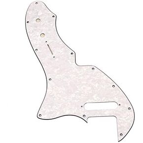 Alnicov Pickguard Guitar Pick Guard Plate Fits For 69 Telecaster Thinline Re-Issue Guitar Part, 4Ply White Pearl