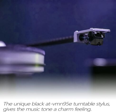 إبرة قلم بديلة ماسية AT-VMN95E لسلسلة VM95، متوافقة مع أقراص الفينيل الدوارة Audio Technica AT-LP120X - أسود in Kuwait