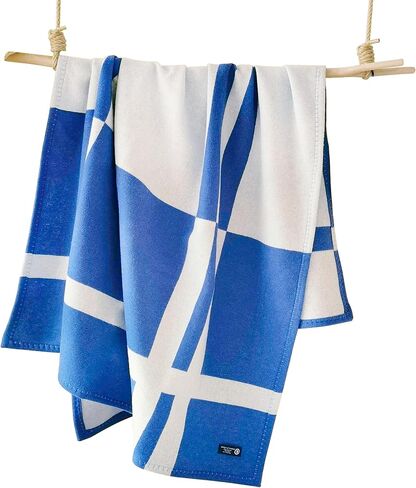 Wool Blanket & Throws 90% Wool Warm Blanket Soft Couch Blankets 75"x55" Twin Throw Blankets for Living Room, Camping, Outdoors, or Car Travel with Exquisite Box for Gift (Blue) in Kuwait