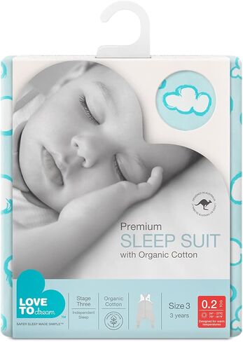بدلة نوم عضوية للأطفال من Love to Dream Lite (من 12 إلى 24 شهرًا)، كيس نوم فائق النعومة لتنظيم درجة الحرارة، بطانية خفيفة الوزن يمكن ارتداؤها 0.2TOG، باللون الفيروزي in Kuwait