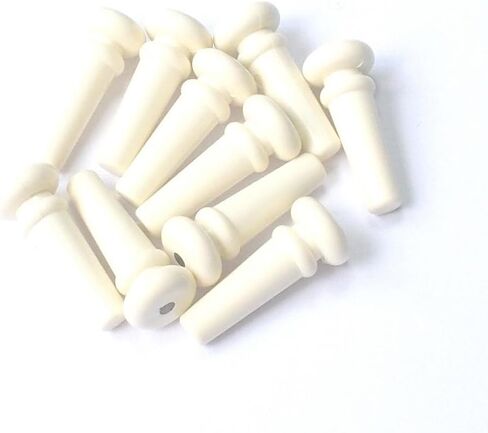 Generic 50 قطعة من دبابيس نهاية الجيتار البلاستيكية مع نقطة عاجية in Kuwait