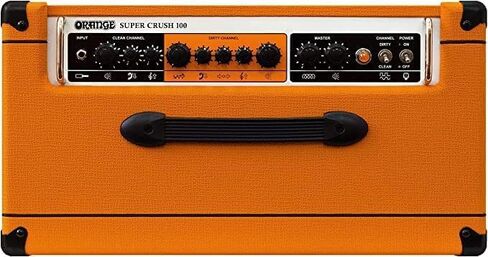 Orange Super Crush 100W Cab Amplifier Combo Bundle w/Orange FS1 Footswitch, Pig Hog 10' Instrument Cable, Power Cable & Liquid Audio Polishing Cloth in Saudi Arabia