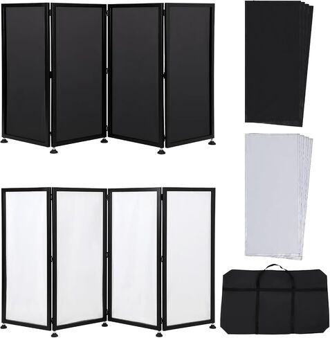 DJ Foldable Facade Portable Event Booth Panels with Travel Bag and Black & White Lighting Scrims for Show, Party, Gathering in Saudi Arabia