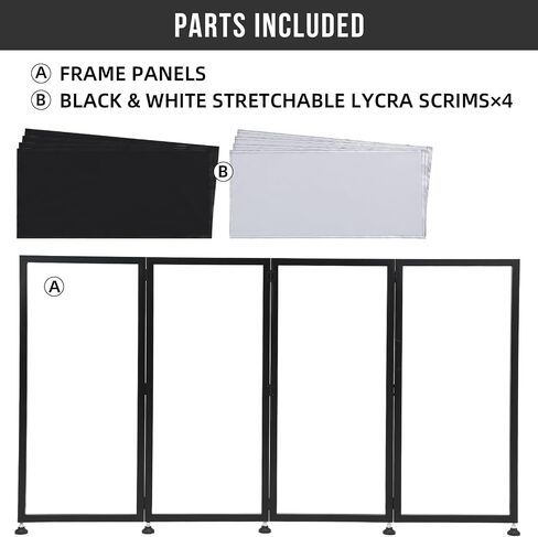 DJ Foldable Facade Portable Event Booth Panels with Travel Bag and Black & White Lighting Scrims for Show, Party, Gathering in Saudi Arabia