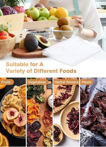 6 عبوات من أوراق مجفف السيليكون (14 × 21 بوصة) حصيرة شبكية من السيليكون غير لاصقة ممتازة لمجفف طعام الفواكه، بطانات صينية تجفيف قابلة لإعادة الاستخدام للفواكه واللحوم والخضروات والأعشاب in Kuwait