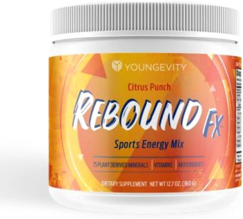 Youngevity Rebound Fx Citrus Powder, 360g – Supplement for Energy, Enriched with Vitamins, Minerals and Antioxidants – Immune System Booster Powder - Energy Vitamins Drink Mix for Women & Men (2 Pack) in Saudi Arabia