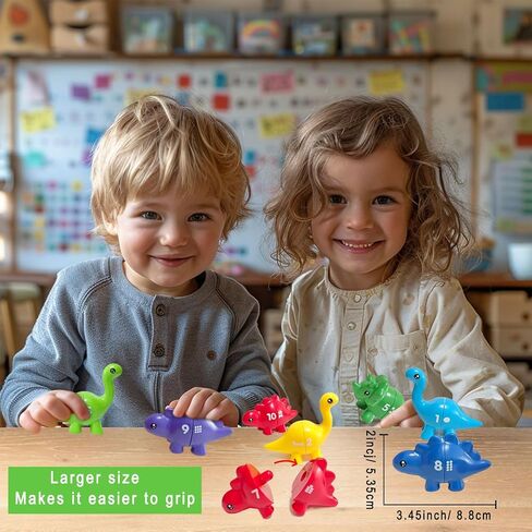 Matching Alphabet Dinosaur Toys for Kids 3-5, Learning ABC Letter for Toddlers Boys Girls Dino Match Game with Uppercase Lowercase Preschool Educational Montessori Fine Motor Toy 13 PCS Double-Sided in Kuwait