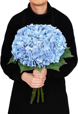 زهور كوبية صناعية بيضاء مقاس 21 بوصة من Dolicer، 3 قطع من زهور الكوبية الصناعية ذات الملمس الحقيقي مع سيقان وأوراق طويلة لباقات القطع المركزية للحفلات DIY الأزهار لتزيين المنزل والزفاف in Kuwait