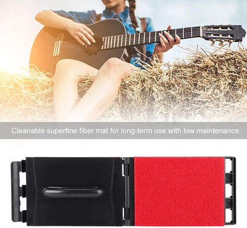 Guitar String Cleaner, Guitar String Deep Cleaning and String Scrubber Care Tool for Guitar, Bass and Ukulele Instrument Accessory(red) in Saudi Arabia