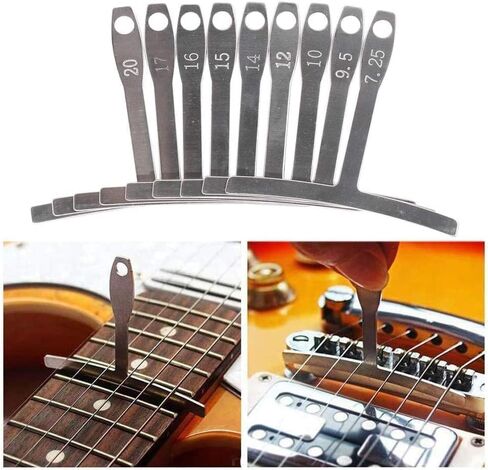 13 قطعة من أدوات الجيتار Luthier مجموعة قياس نصف قطر الجيتار قياس مسطرة العمل 32 شفرات قياس ملمس رقبة الجيتار محززة بحافة مستقيمة لأدوات إصلاح إعداد الجيتار in Saudi Arabia