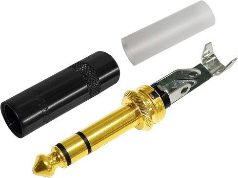 2 Units - 4 Foot - Canare L-4E6S Star Quad, Patch Cable terminated with Neutrik-Rean NYS ¼ Inch (6.35mm) Gold TRS Stereo Phone Plugs - CUSTOM MADE By WORLDS BEST CABLES. in Saudi Arabia