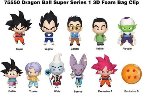 متوافق مع حرف Monogram/بديل لمشبك حقيبة الشكل الإسفنجي Dragonball Z Super 3D في حقيبة عمياء - السلسلة 1 - Dragonball Goku Vegeta Gohan Piccolo in Kuwait