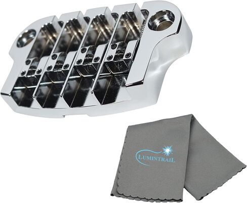 Hipshot String Supertone Bass Bridge 3 نقاط كروم مع قطعة قماش in Kuwait