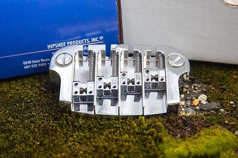 Hipshot String Supertone Bass Bridge 3 نقاط كروم مع قطعة قماش in Kuwait
