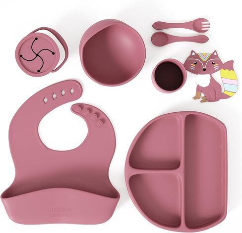Led Weaning Infant Feeding Set in Green Color for Baby Solid Feeding - Food Grade Silicone (6 Piece Set) in Saudi Arabia