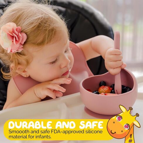 Led Weaning Infant Feeding Set in Green Color for Baby Solid Feeding - Food Grade Silicone (6 Piece Set) in Saudi Arabia