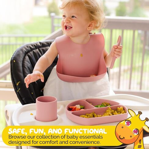 Led Weaning Infant Feeding Set in Green Color for Baby Solid Feeding - Food Grade Silicone (6 Piece Set) in Saudi Arabia