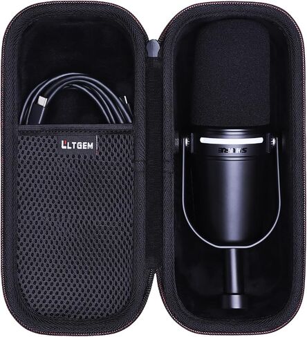 LTGEM Hard Travel Case for Shure MV7+ Podcast Microphone - Protective Carrying Case Bag(Inside: 9.1" x 3.6" x 2.7"), Case Only in Saudi Arabia