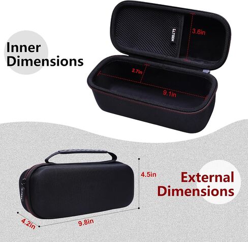 LTGEM Hard Travel Case for Shure MV7+ Podcast Microphone - Protective Carrying Case Bag(Inside: 9.1" x 3.6" x 2.7"), Case Only in Saudi Arabia