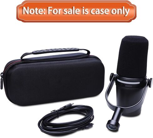 LTGEM Hard Travel Case for Shure MV7+ Podcast Microphone - Protective Carrying Case Bag(Inside: 9.1" x 3.6" x 2.7"), Case Only in Saudi Arabia