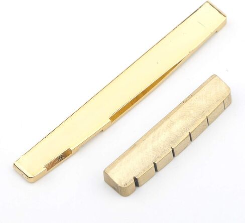 6 قطع من دبابيس جسر الجيتار النحاسية الذهبية مع مجموعة صامولة سرج لجيتار صوتي مكون من 6 أوتار in Kuwait