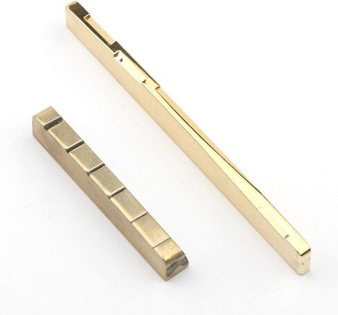 6 قطع من دبابيس جسر الجيتار النحاسية الذهبية مع مجموعة صامولة سرج لجيتار صوتي مكون من 6 أوتار in Kuwait