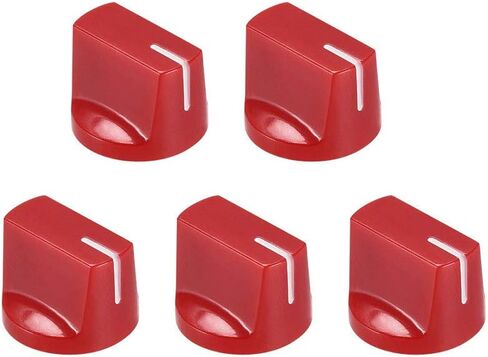 uxcell 5Pcs Guitar Ampere Effect Pedal Knobs Pointer Control Knobs with Set Screw Aged Red in Saudi Arabia