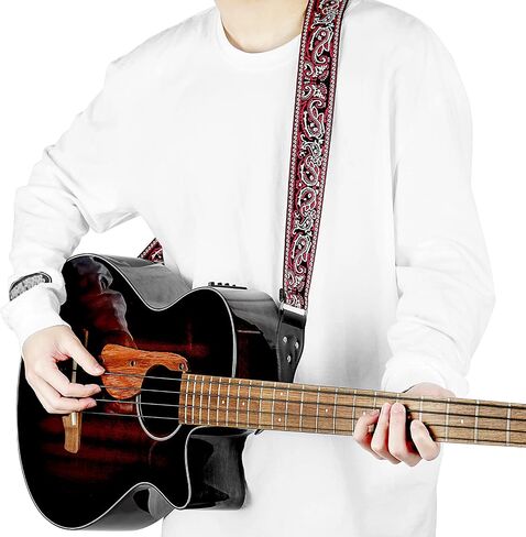 Musiin Guitar Strap Classic Style Style Guitar Strap Set for Bass، Electric & Acoustic Guitar in Saudi Arabia
