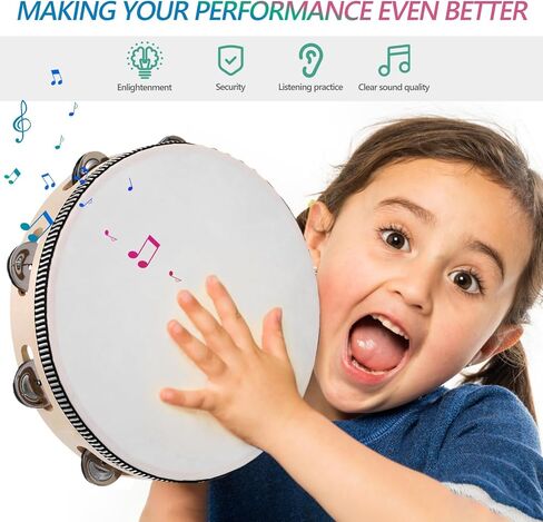 TOYANDONA 1 Set Accessories drum sticks Tambourines For Adults Tambourine For Adults percussion iron sand set musical instrument Tambourine Drum Western percussion plastic sea ​​drum major in Saudi Arabia