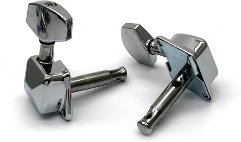 6R Semi-closed Guitar String Tuning Pegs Tuner Machine Heads Knobs Tuning Keys for Acoustic or Electric Guitar (Chrome) in Kuwait