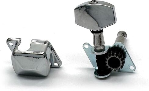 6R Semi-closed Guitar String Tuning Pegs Tuner Machine Heads Knobs Tuning Keys for Acoustic or Electric Guitar (Chrome) in Kuwait