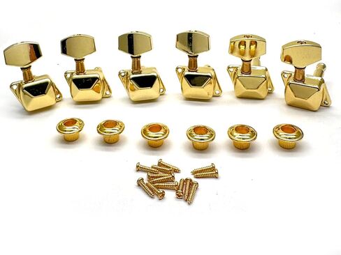 6R Semi-closed Guitar String Tuning Pegs Tuner Machine Heads Knobs Tuning Keys for Acoustic or Electric Guitar (Chrome) in Kuwait