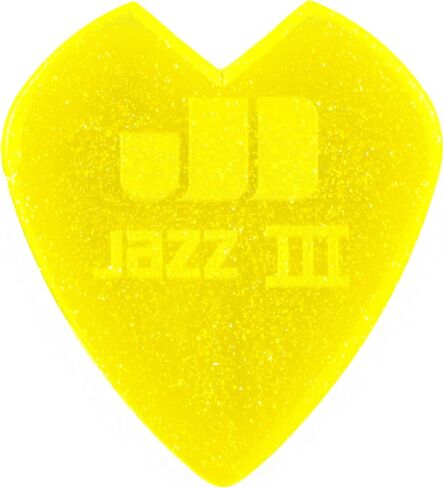 JIM DUNLOP Kirk Hammett Jazz III Pick Yellow Glitter-6 Pack (47PKH3NYS) in Saudi Arabia