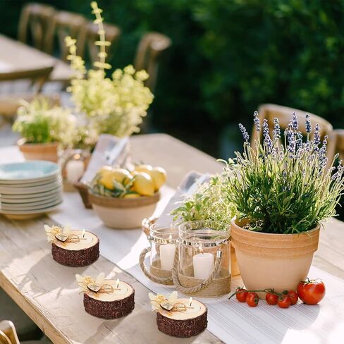 12 Pcs Wedding Favor Candle Holders Bridal Shower Favors Candles Rustic Wedding Favors Wedding Souvenirs for Guest Gifts Wedding Party Favors Wedding Decorations in Kuwait