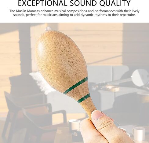 Vibrant Sound Maracas - Ergonomic Percussion Shakers for Studio, Stage, and Fun(Green label) in Saudi Arabia