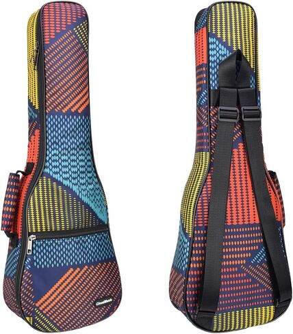 CLOUDMUSIC Ukulele Case Gig Bag Padded Backpack For Baritone 30" Inch(Baritone, Hawaii Blue) in Kuwait