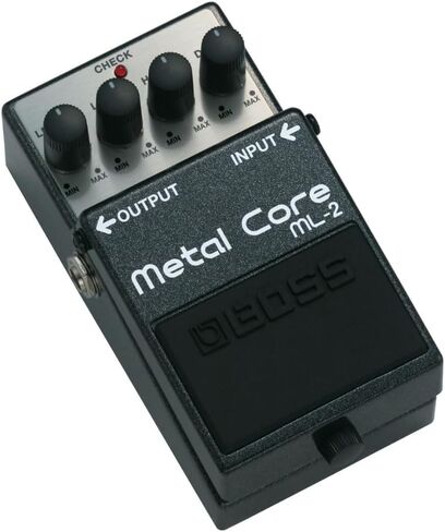 Boss ML-2 Metal Core Distortion Pedal Bundle w/2x Strukture S6P48 Woven Right Angle Patch Cables, 12x Guitar Picks and Liquid Audio Polishing Cloth in Saudi Arabia