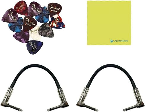 Boss ML-2 Metal Core Distortion Pedal Bundle w/2x Strukture S6P48 Woven Right Angle Patch Cables, 12x Guitar Picks and Liquid Audio Polishing Cloth in Saudi Arabia
