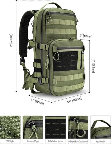 حقيبة ظهر تكتيكية TACTICAL_GEEK ModCase B2 Ultimate EDC، سعة عالية 14 لتر، حجرة كمبيوتر محمول مضادة للصدمات، مقاومة للماء، نظام مولي، للمشي لمسافات طويلة، والتخييم، والتنقل، وحقيبة الظهر النهارية، باللون الأسود in Kuwait