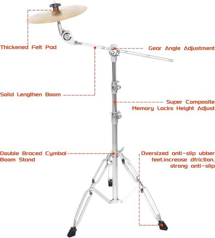 حامل الصنج، حامل الصنج، ضبط الطفرة العالية والسرد المستقيم، أرجل مزدوجة مع أقدام مطاطية، مناسب للاستخدام في الأداء in Kuwait