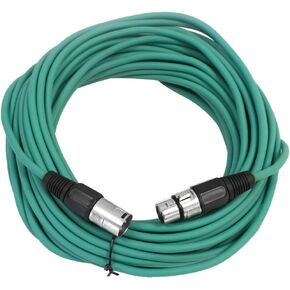 SEISMIC AUDIO - SAXLX-50 - 50' Green XLR Male to XLR Female Microphone Cable - Balanced - 50 Foot Patch Cord in Kuwait