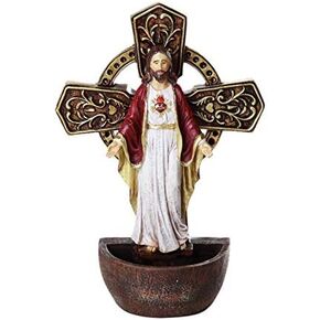 Pacific Giftware Madonna and Child Holy Water Font Religious Sacrament Wall Decor 6.75 inches