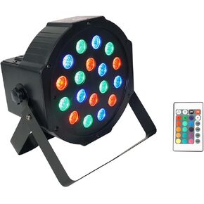 Rockville Battery PAR 50 Rechargeable LED DMX DJ Club Wash Up-Light w/Remote, Black