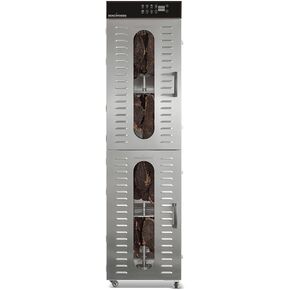Commercial Food Dehydrator, 16-Tray / 27.5 Sq. Ft. Tray Area | 1 Zone, Heavy Duty Stainless Steel | 99 Hour Timer, Energy Efficient | Preserves Fruit, Meat, Vegetables, and Herbs | Silver